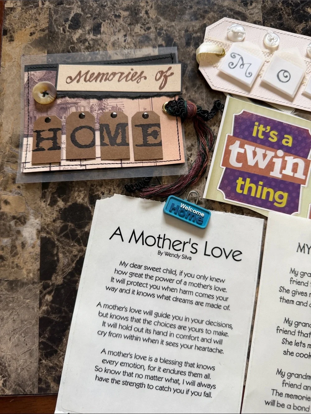 Misc Twin and Mother Scrapbooking Stickers